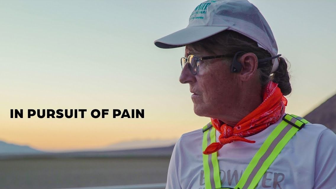 In Pursuit of Pain film poster — ultrarunner Jackie Brown on the Badwater 135 course