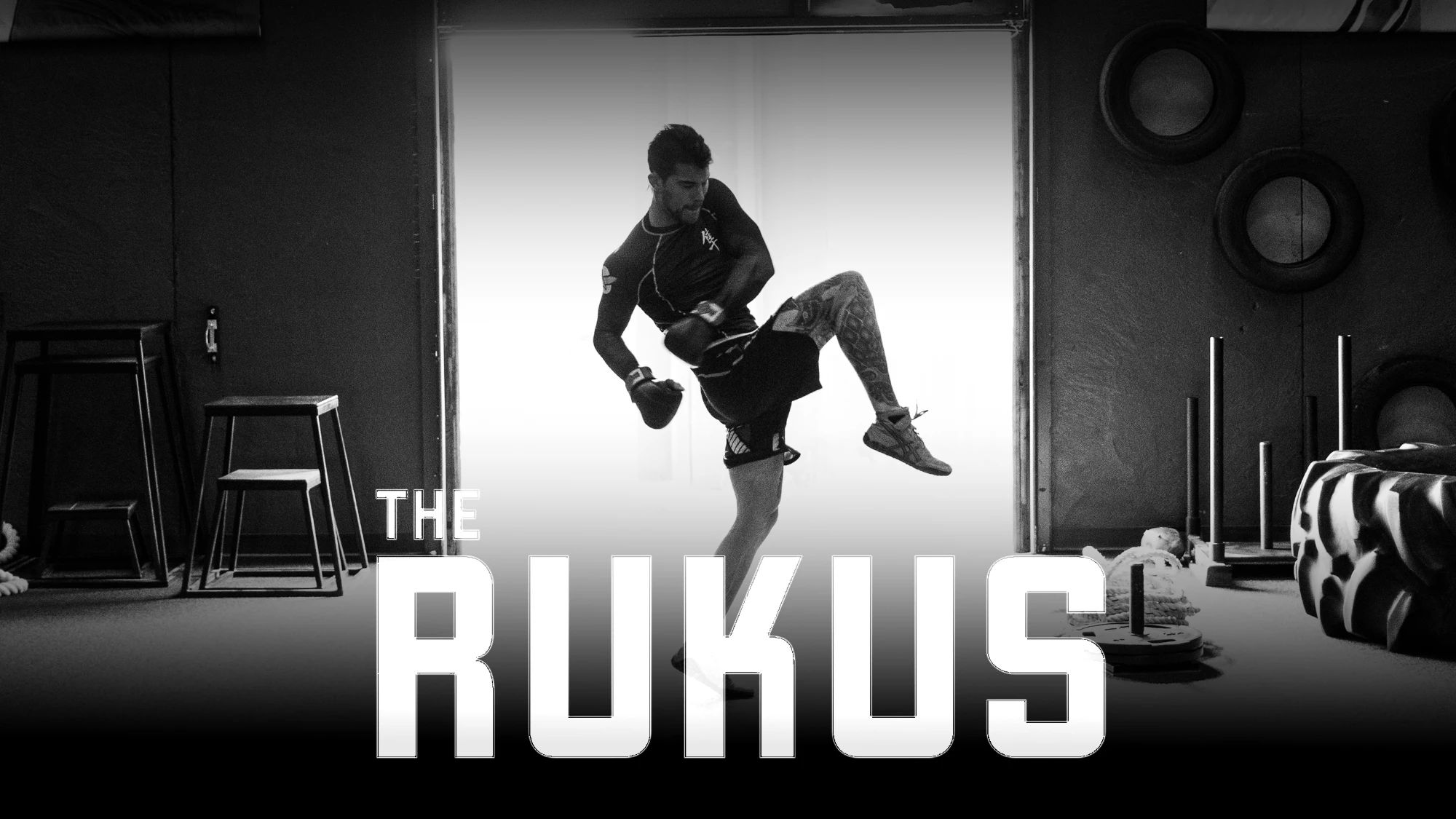 The Rukus film poster — Brandon "The Rukus" Thatch training in a gym